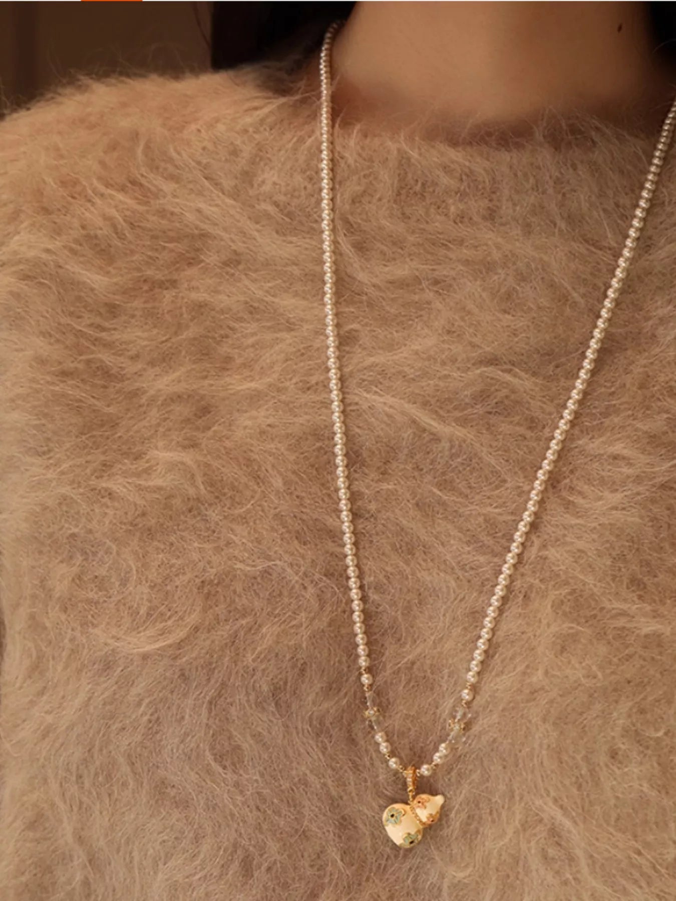 Trendsi 18K Gold-Plated Gourd Pendant Necklace -
