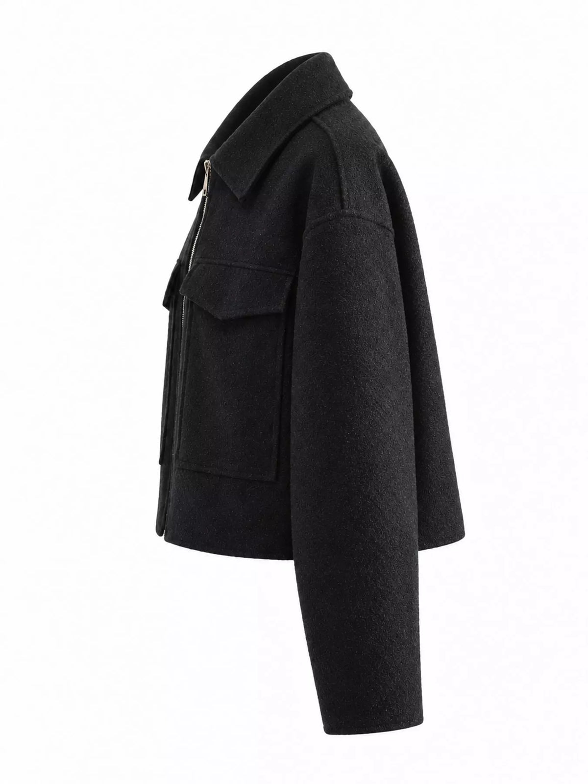 Zip-Up Cropped Jacket — side view