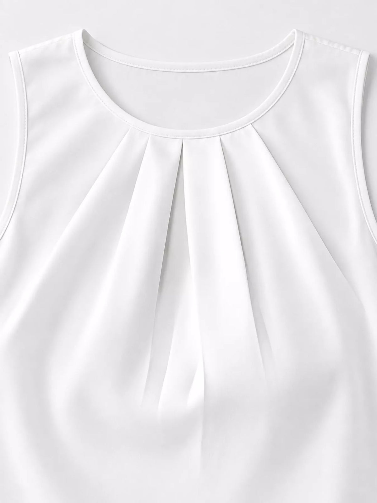 Sleeveless Pleated Blouse — construction details
