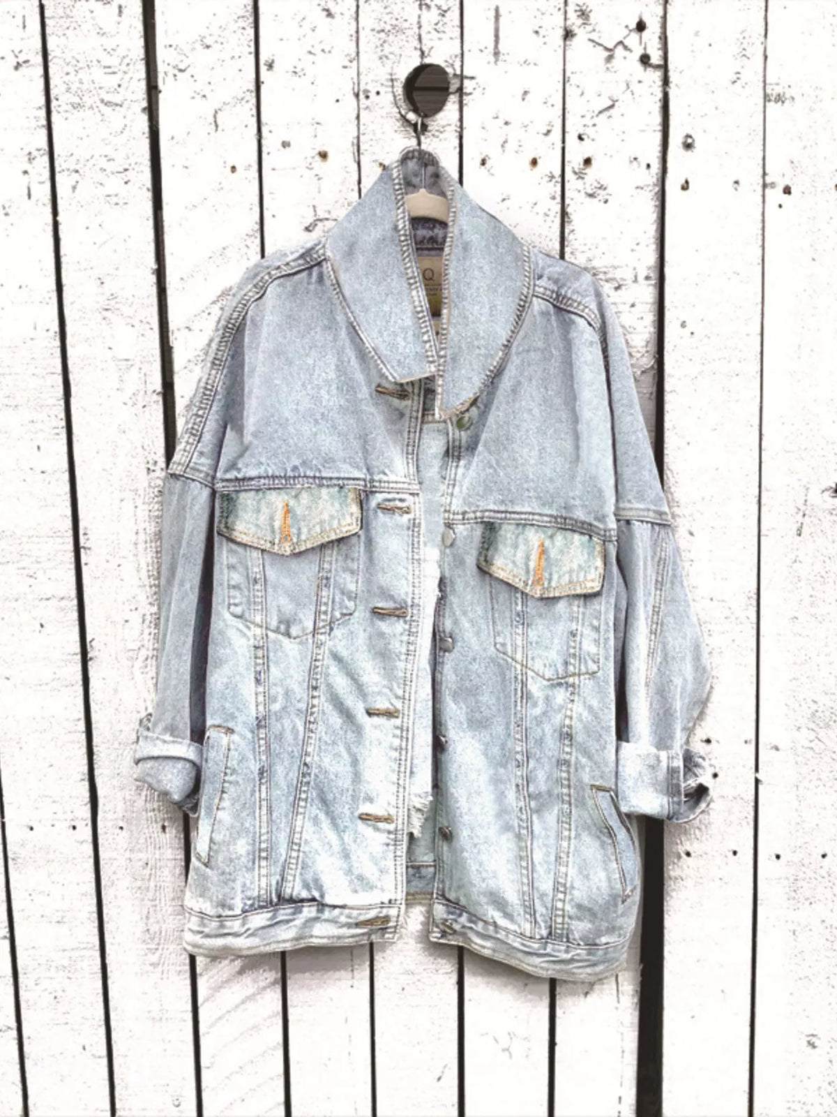 Trendsi Full Size Skull Graphic Button Up Denim Jacket Plus Size -