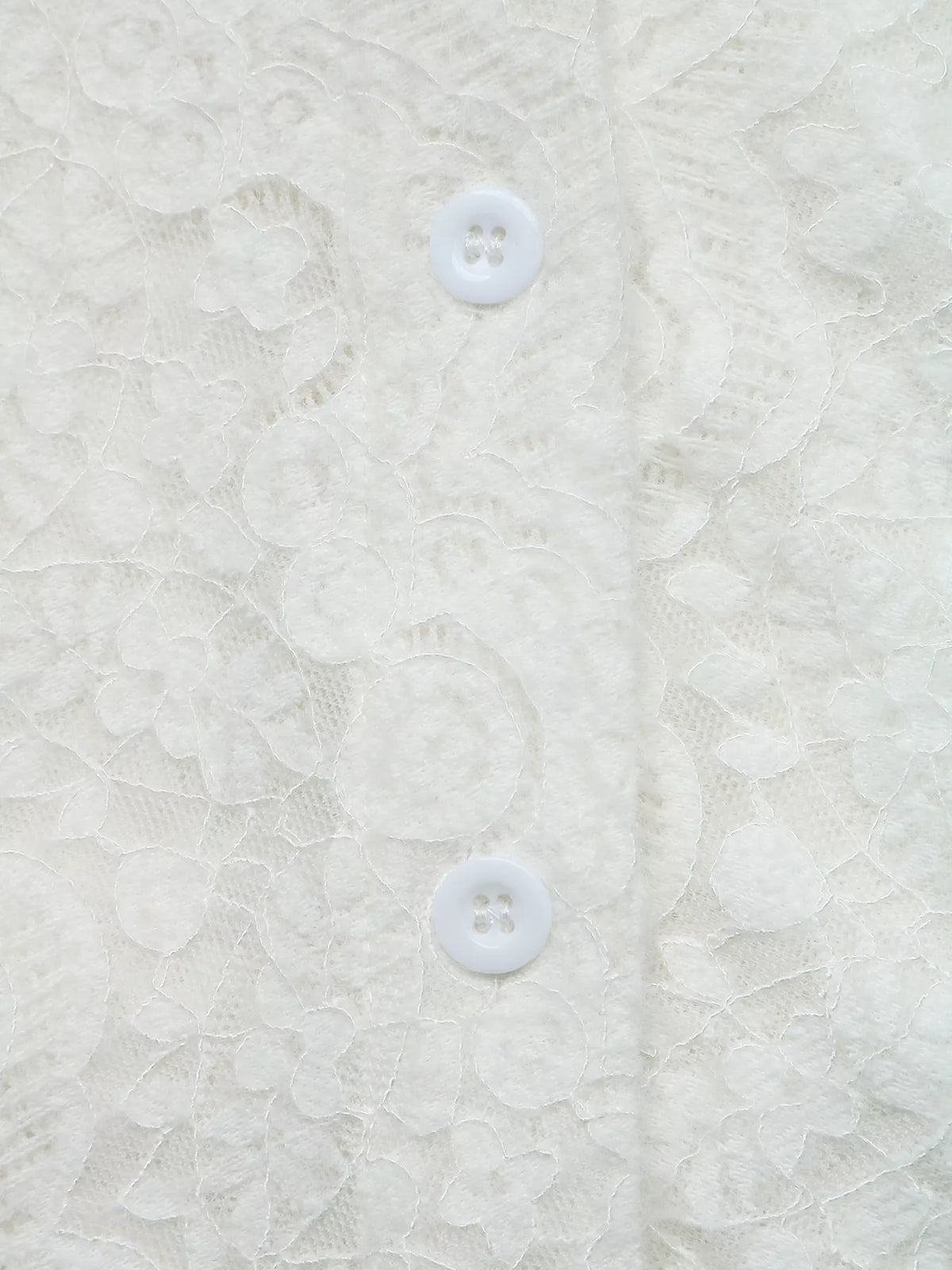 Lace Button-Up Long Sleeve Shirt — construction details