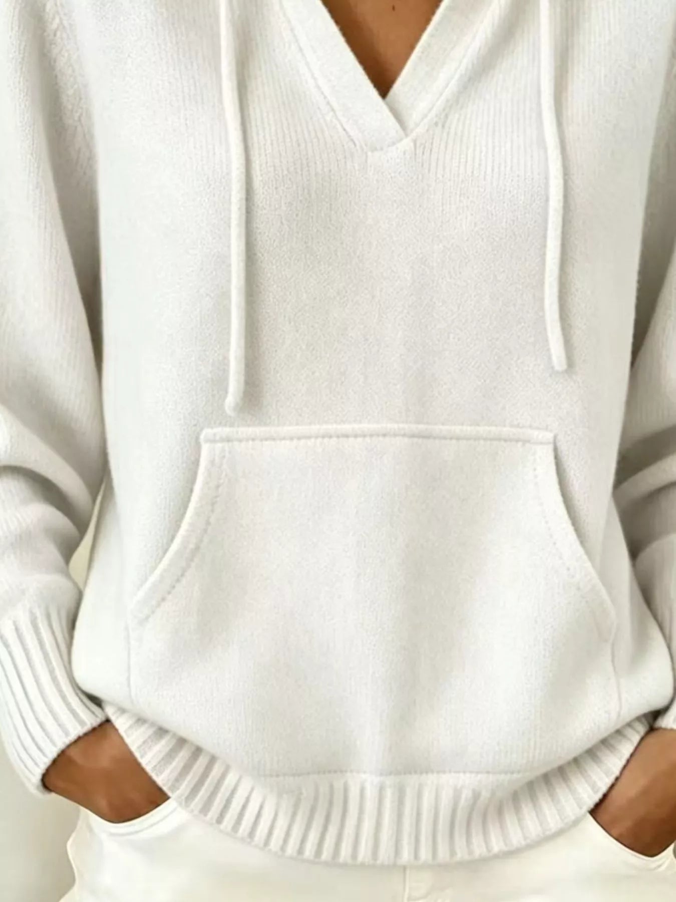 Trendsi Kangaroo Pocket Hooded Sweater -