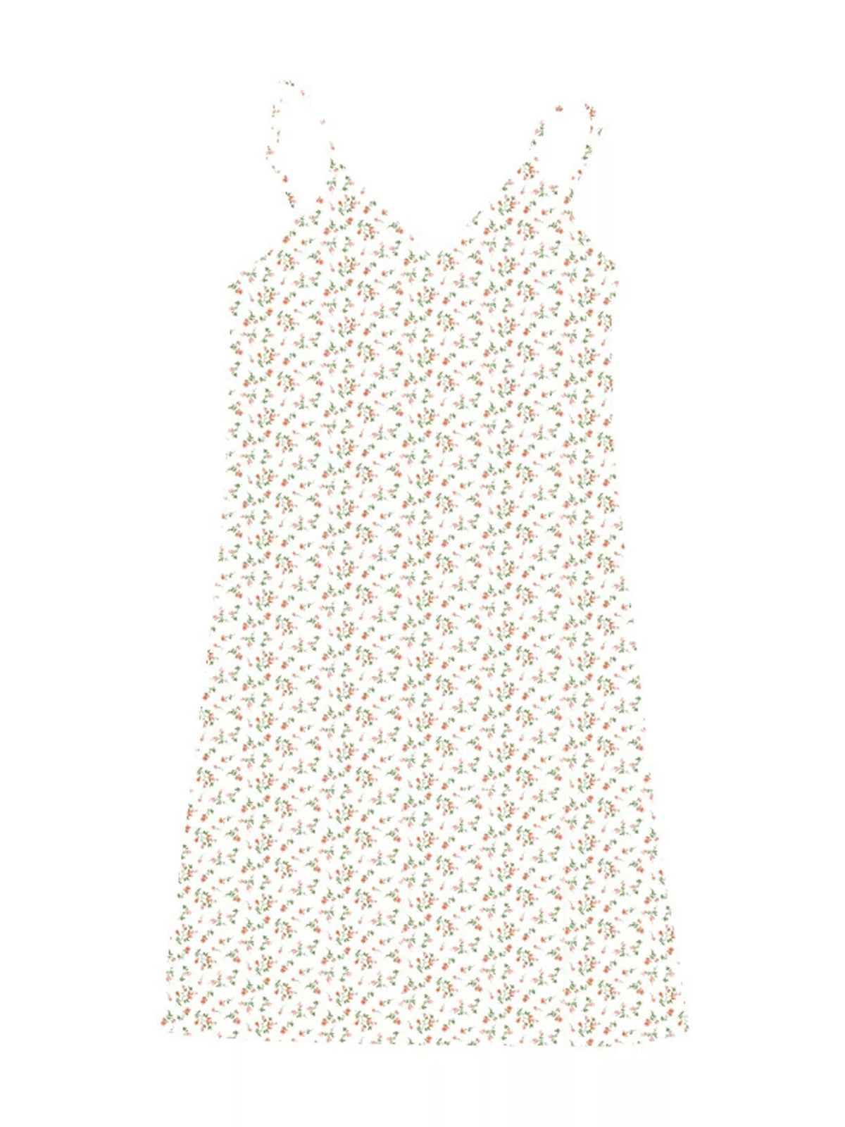 Women's Spaghetti Strap Mini Dress in white — flat lay view