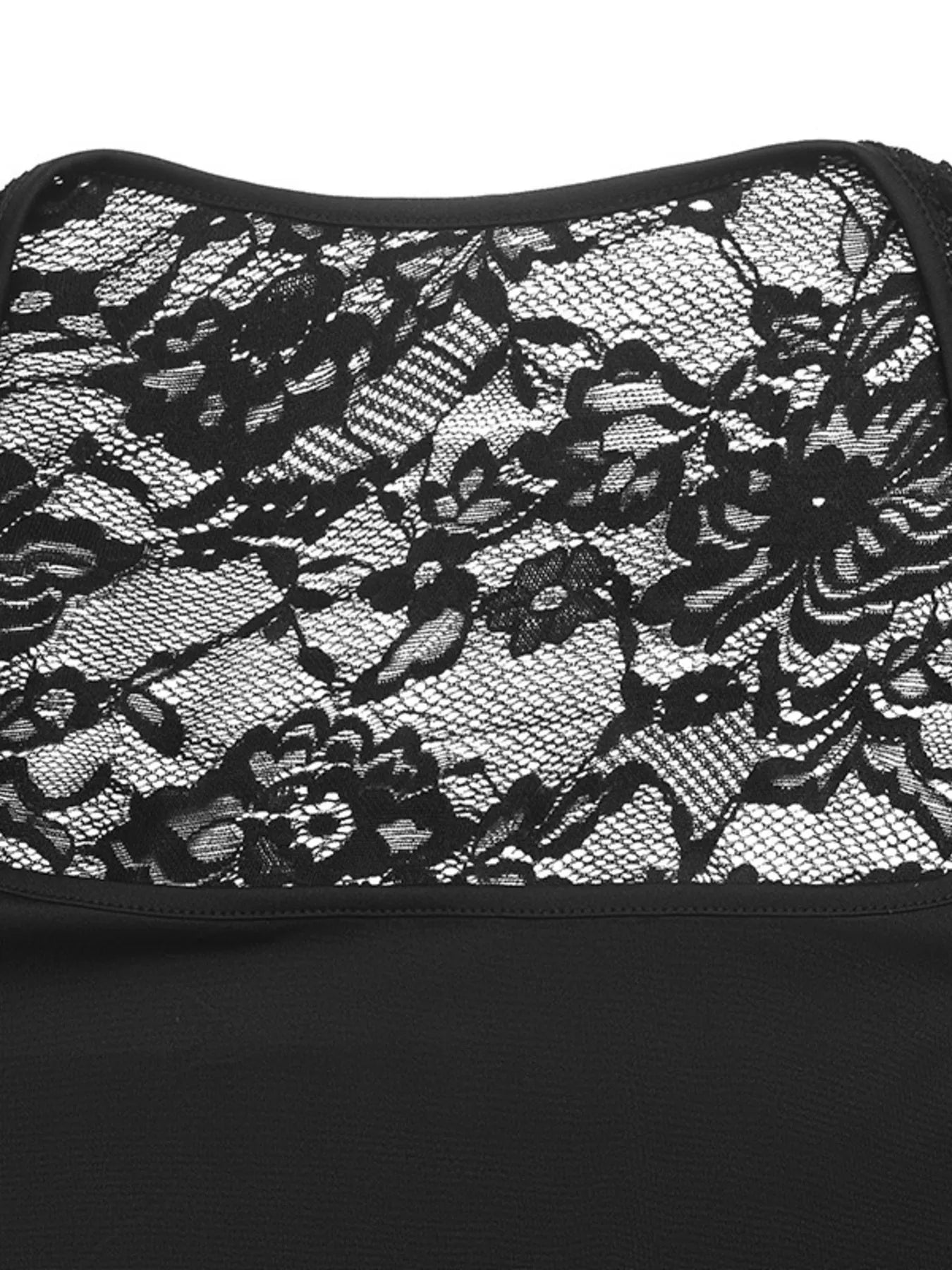 Trendsi Lace Sleeve Square Neck Top -