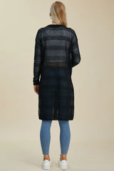 Trendsi Double Take Full Size Open Front Longline Cardigan -