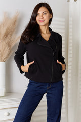 Trendsi Culture Code Full Size Zip-Up Jacket with Pockets -