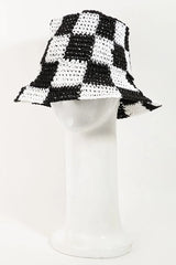 Trendsi Fame Checkered Pattern Knit Bucket Hat -