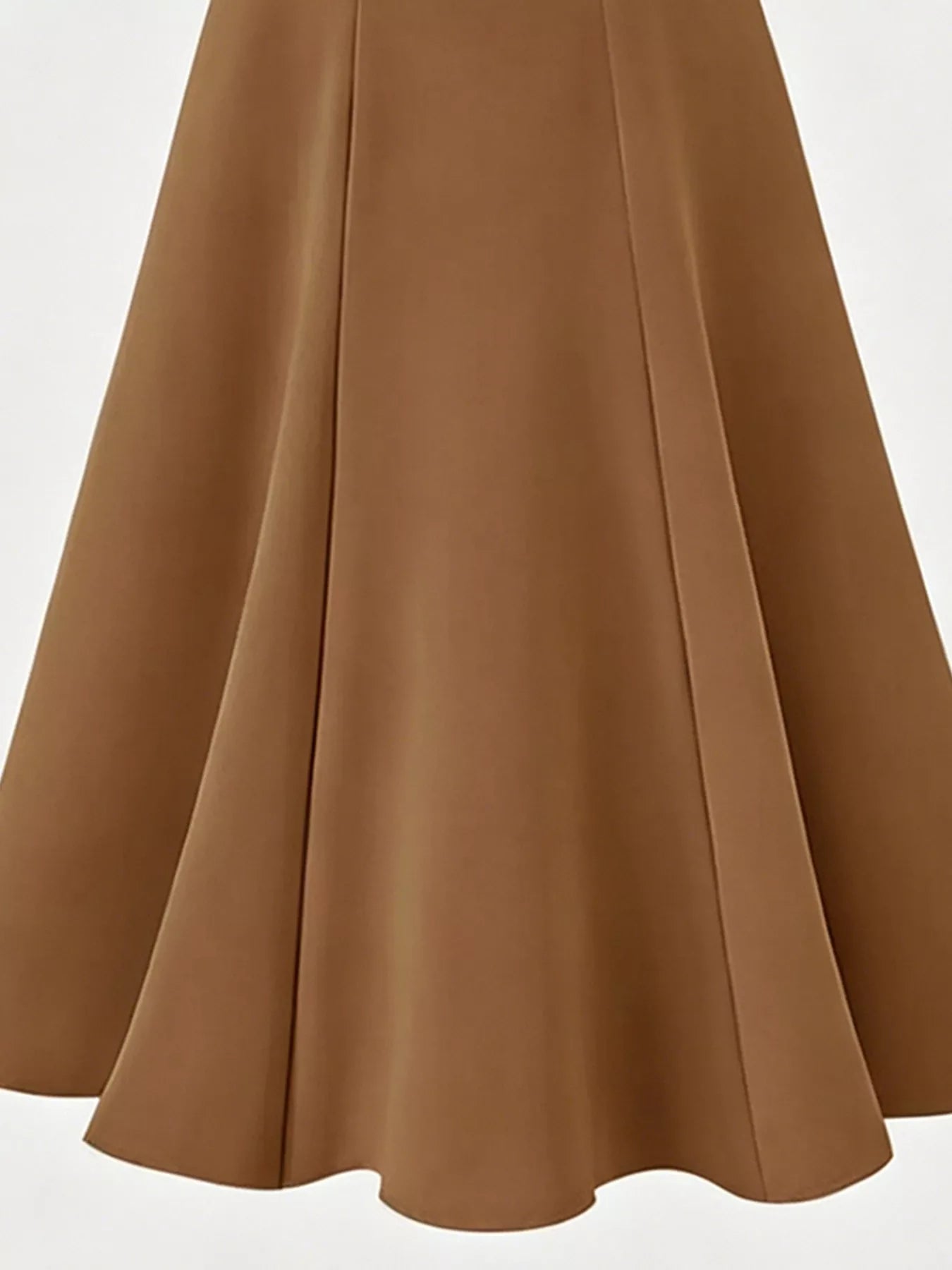 Trendsi A-Line Midi Skirt with Elastic Waistband -