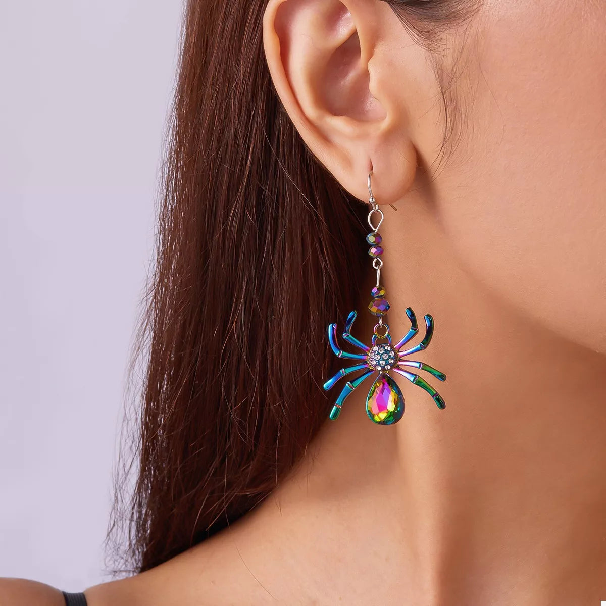 Trendsi Colorful Spider Drop Earrings -