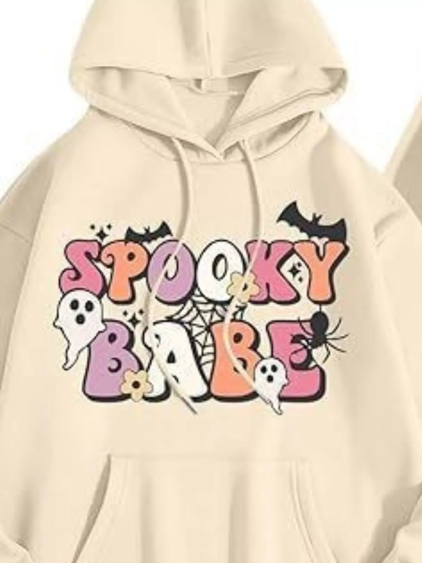 Trendsi Full Size Halloween Graphic Long Sleeve Hoodie Plus Size -