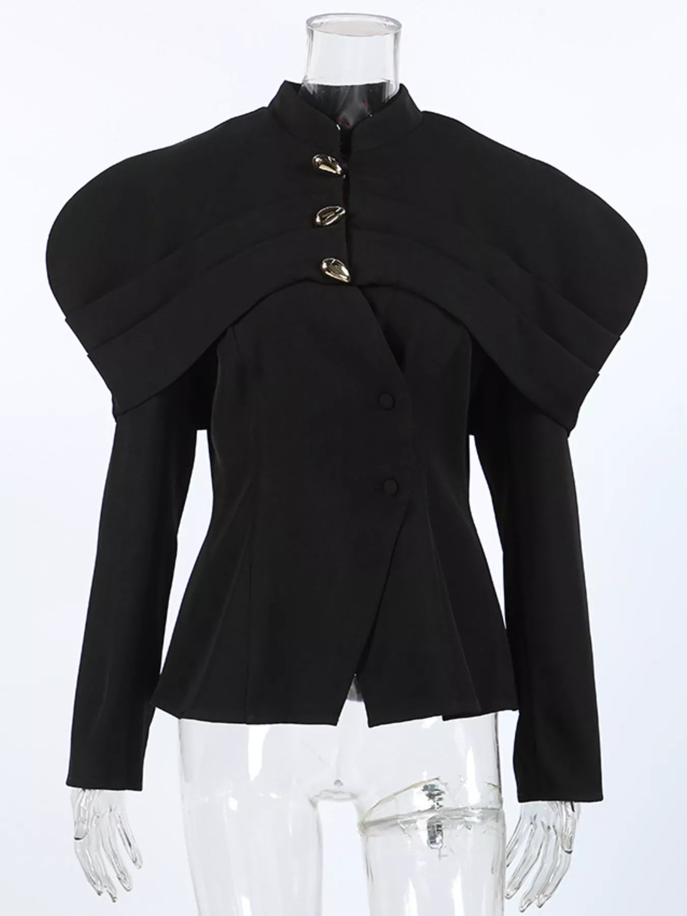 Trendsi Cape-Style Button Up Outerwear -