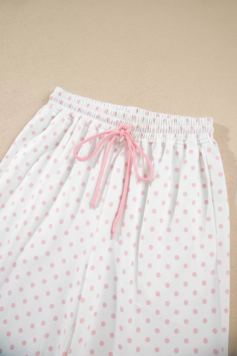 Women's Polka-Dot Cropped Sweatshirt & Wide-Leg Pants Set — alternate view 9