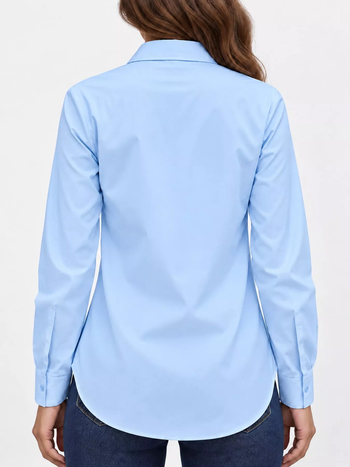 Button-Up Long Sleeve Shirt — back view