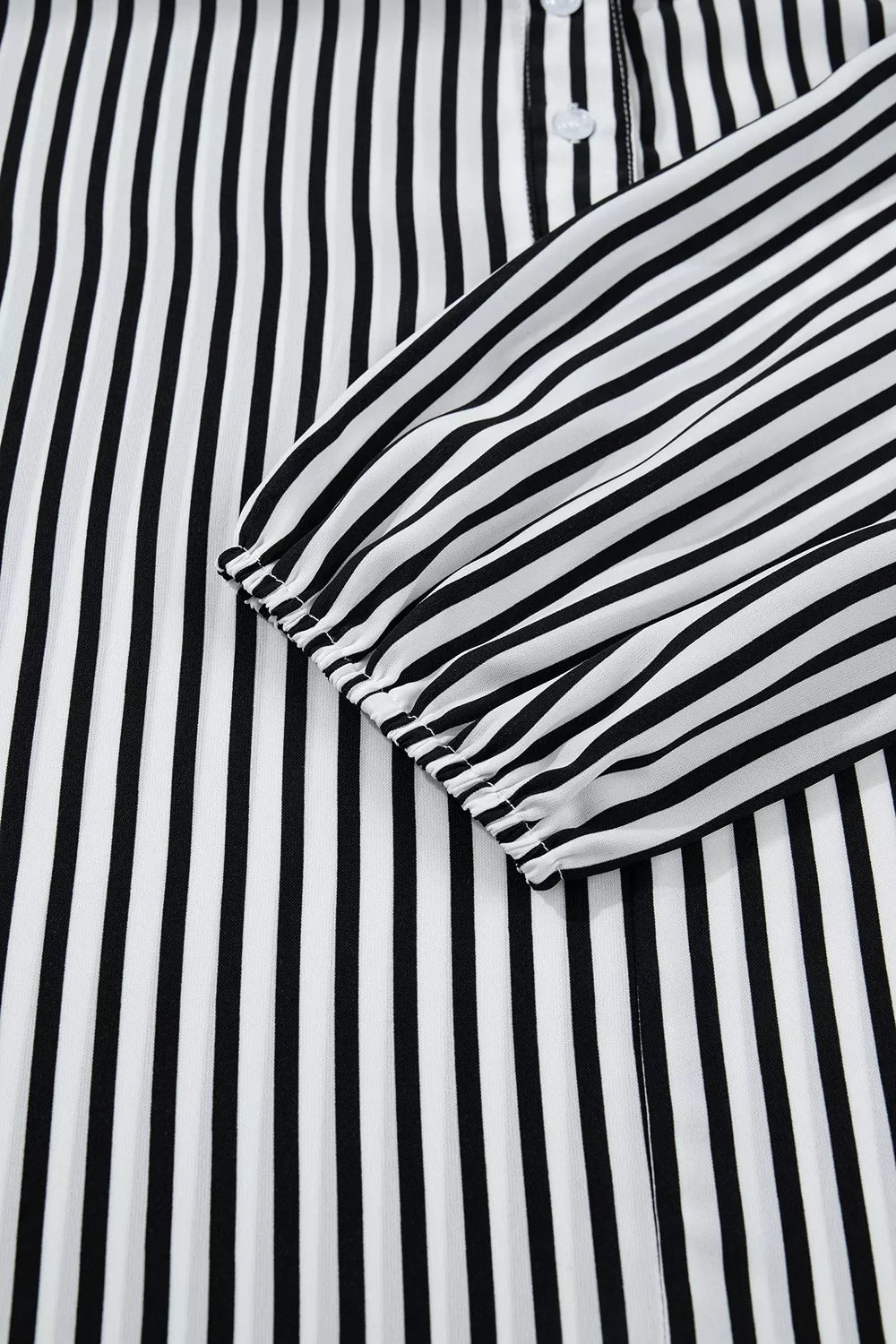 Trendsi Striped Half Sleeve Button-Up Shirt -