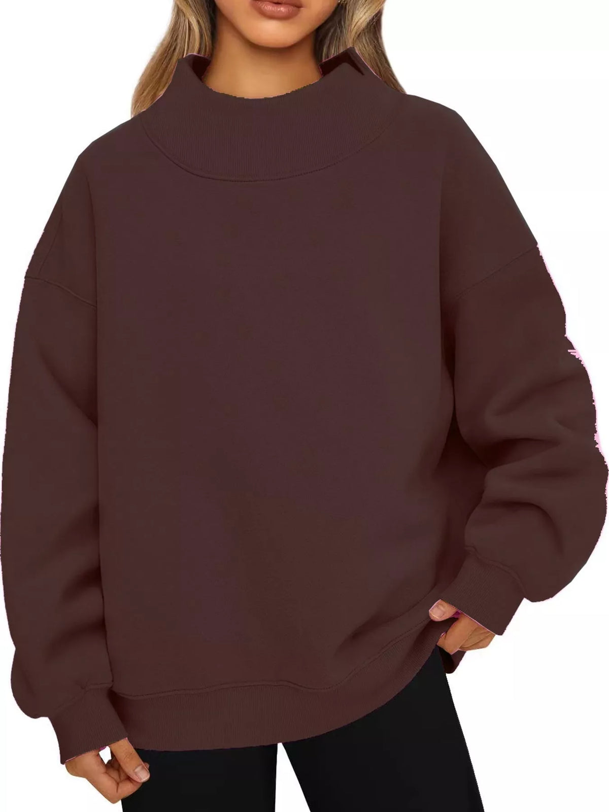 Oversized sweatshirt, brown front