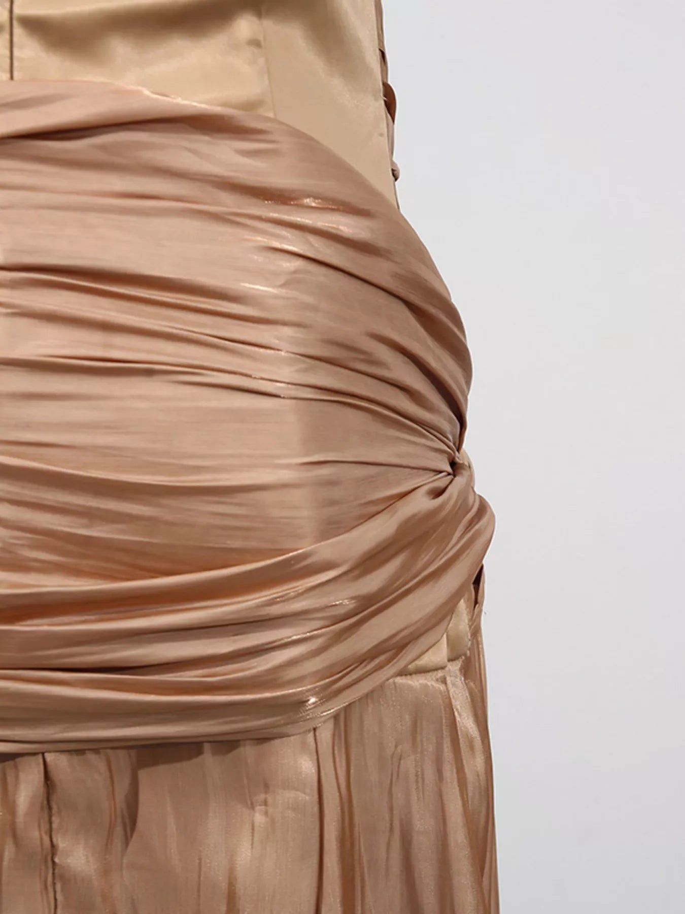 Trendsi Halter Neck Ruched Maxi Dress -