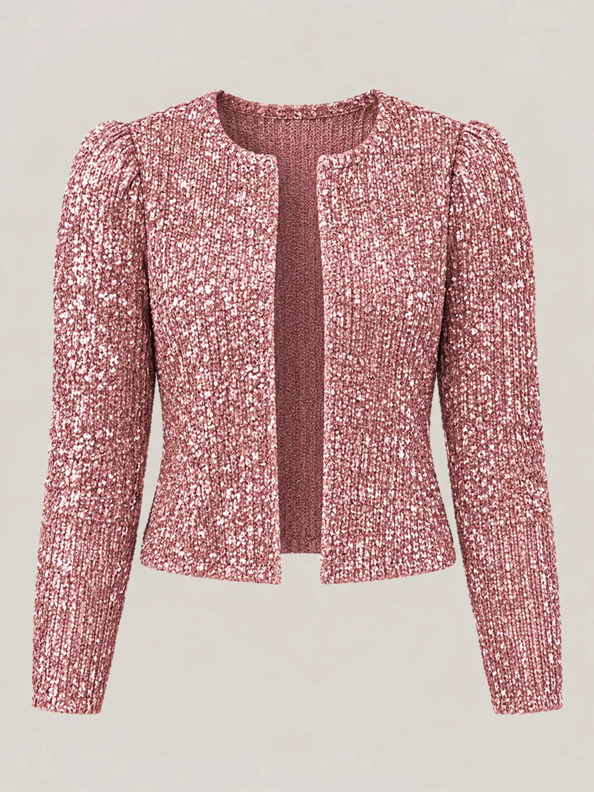 Sequin Long Sleeve Jacket — garment front