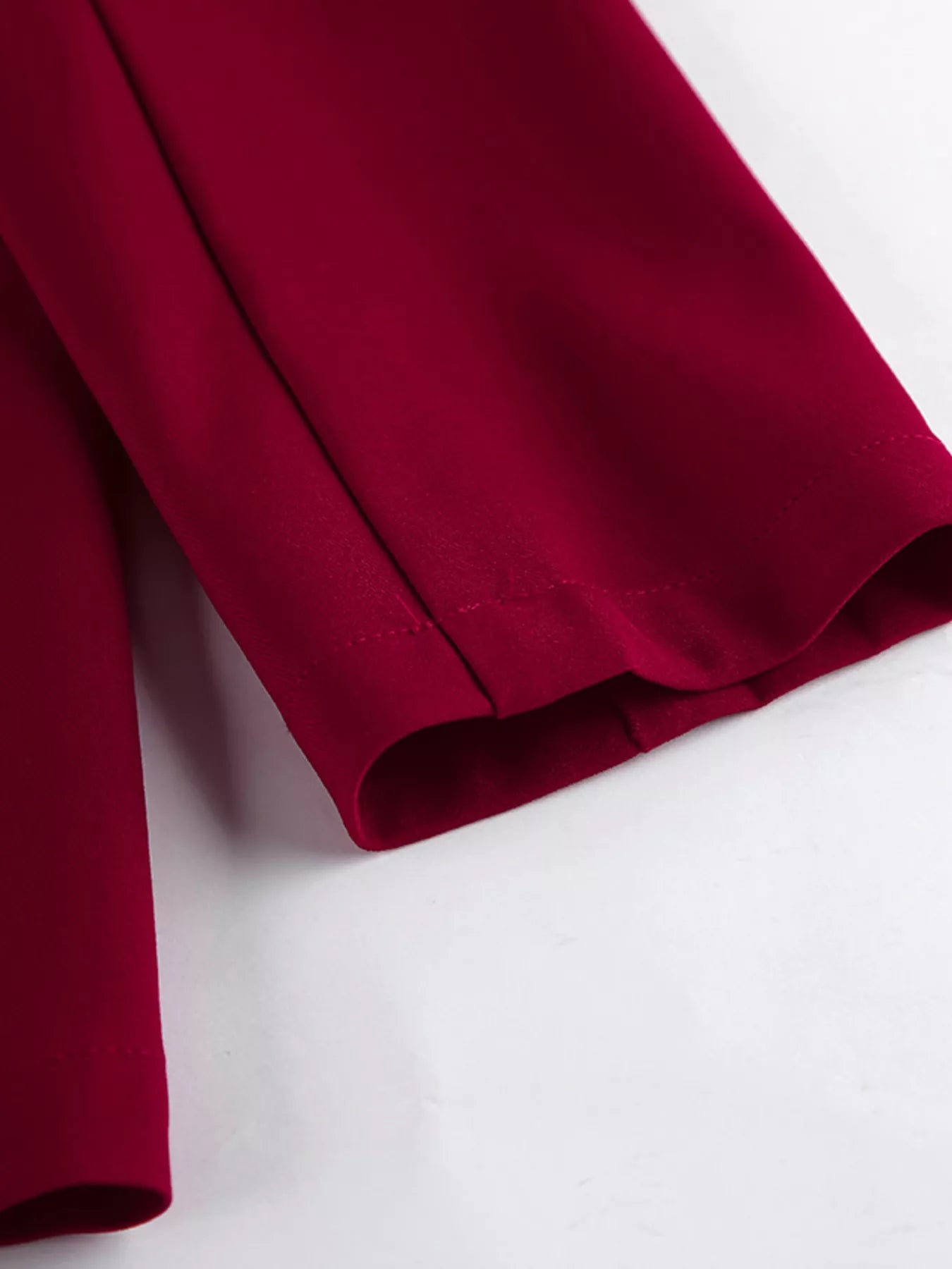 Trendsi Lapel Collar Blazer and Wide-Leg Pants Set -
