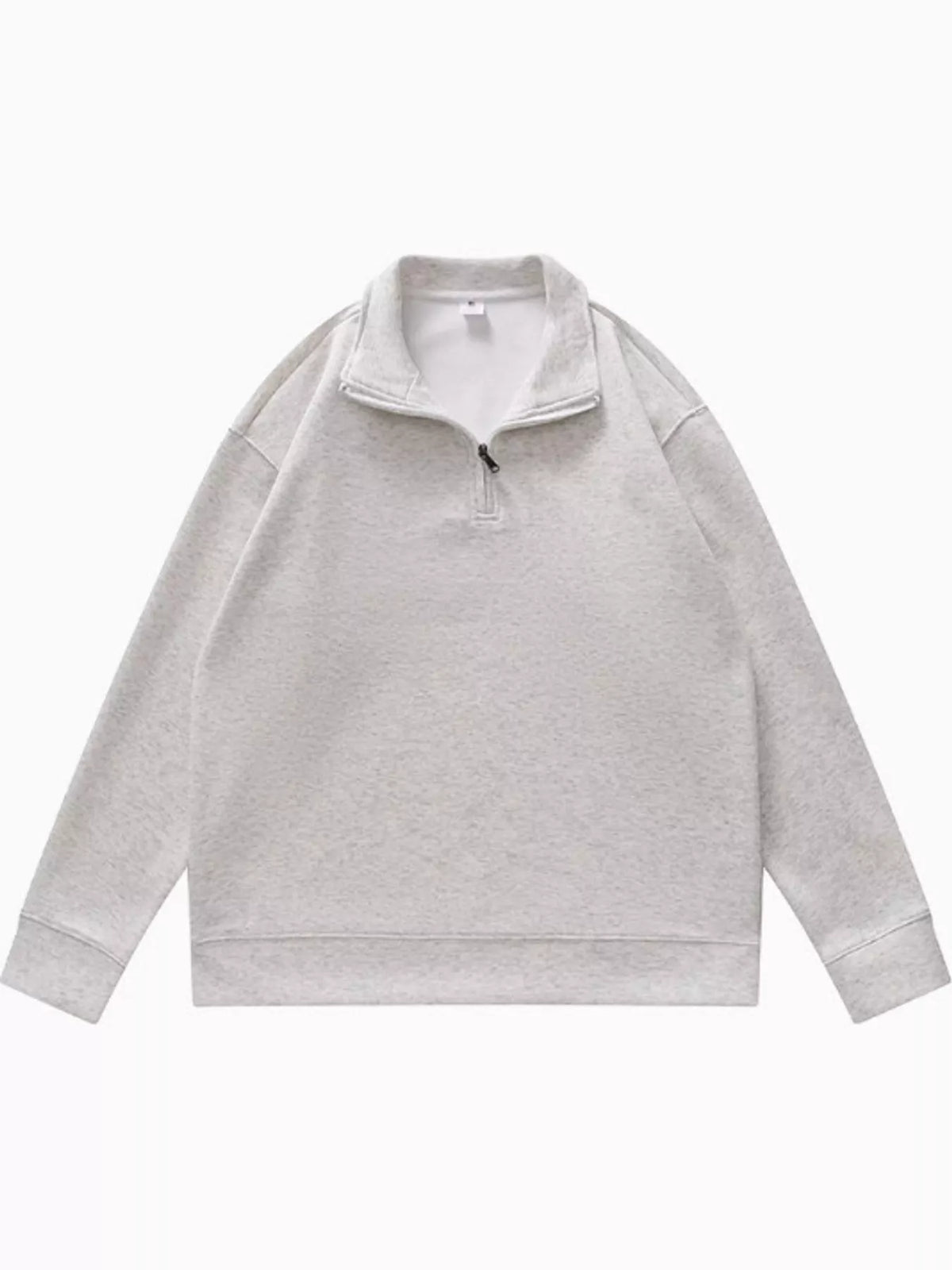 Quarter-Zip Long Sleeve Sweatshirt — garment front