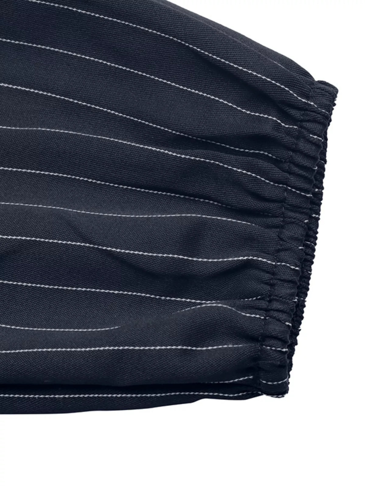 Striped Balloon Sleeve Maxi Dress — construction details