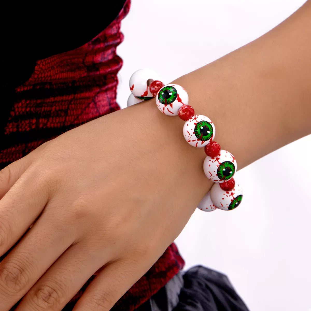 Trendsi Halloween Beaded Necklace and Bracelet Jewelry Set -