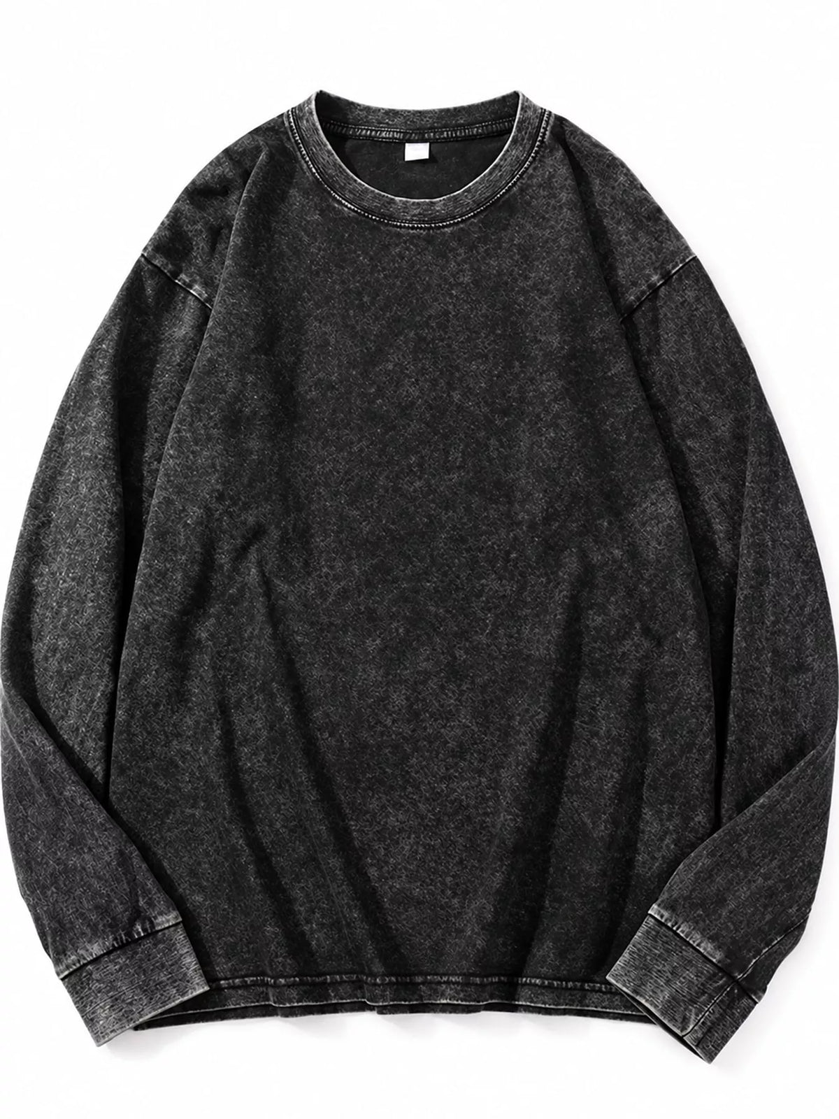 Washed Oversized Long Sleeve T-Shirt — garment front