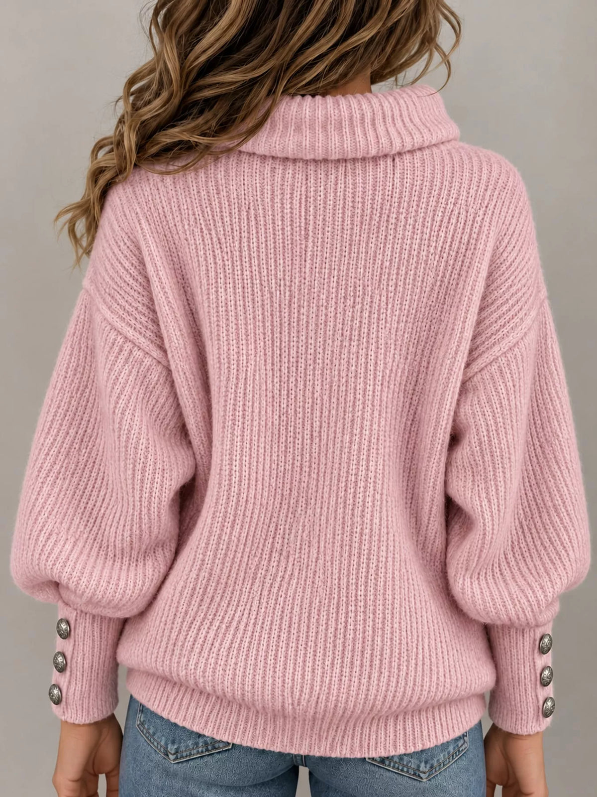 Long-sleeve sweater, back view