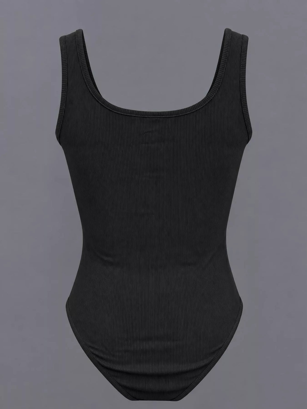 Ribbed bodysuit, black front