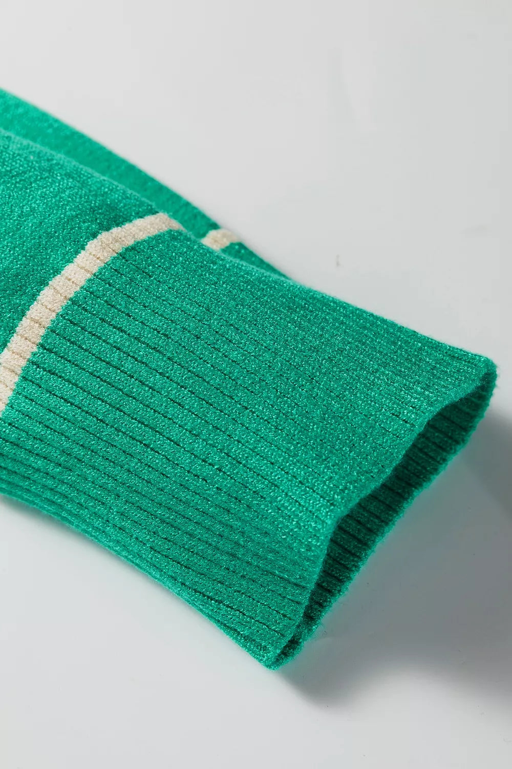 Trendsi Contrast Detail Drop Shoulder Baggy Sweater -