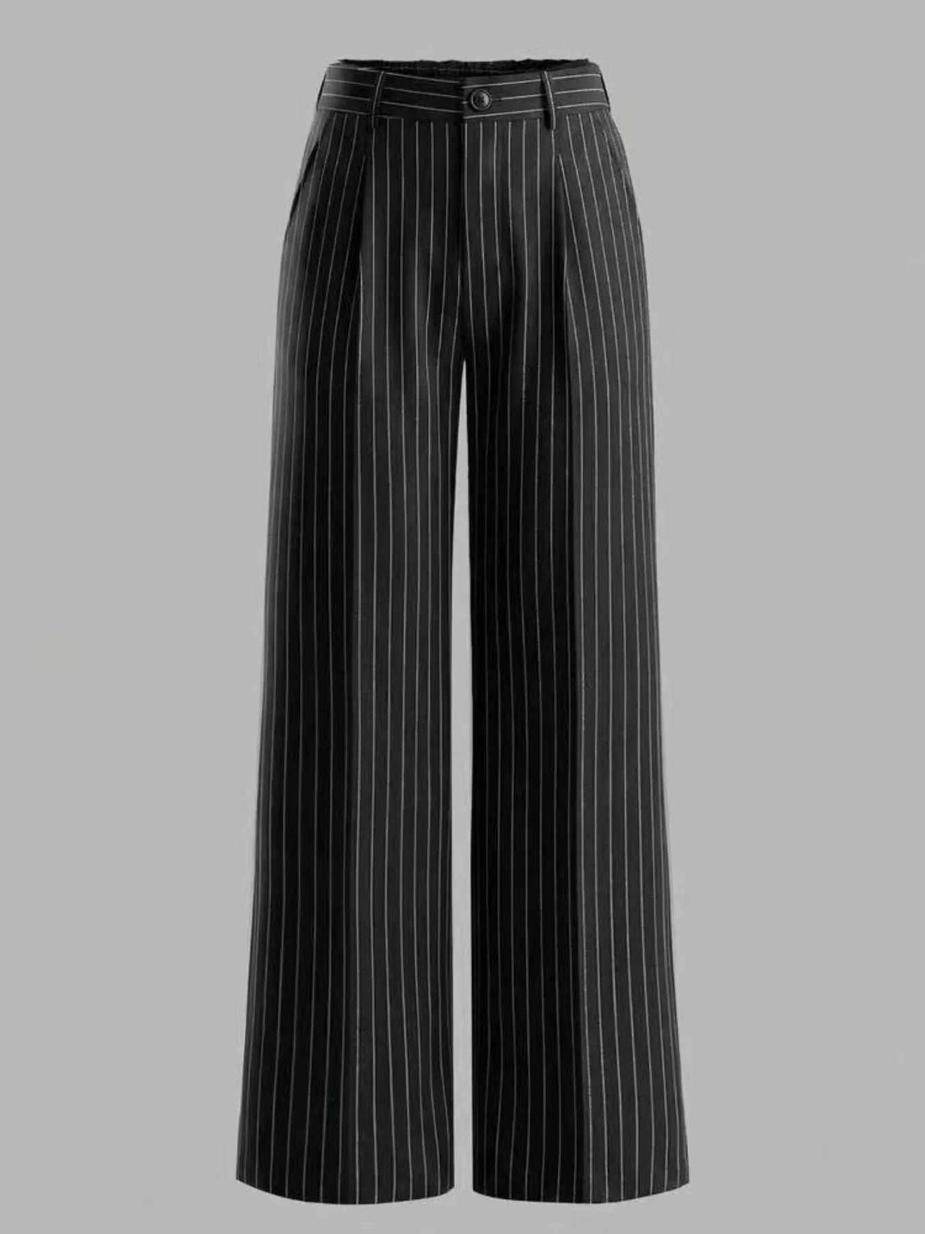 Trendsi High-Waisted Striped Wide-Leg Pants -