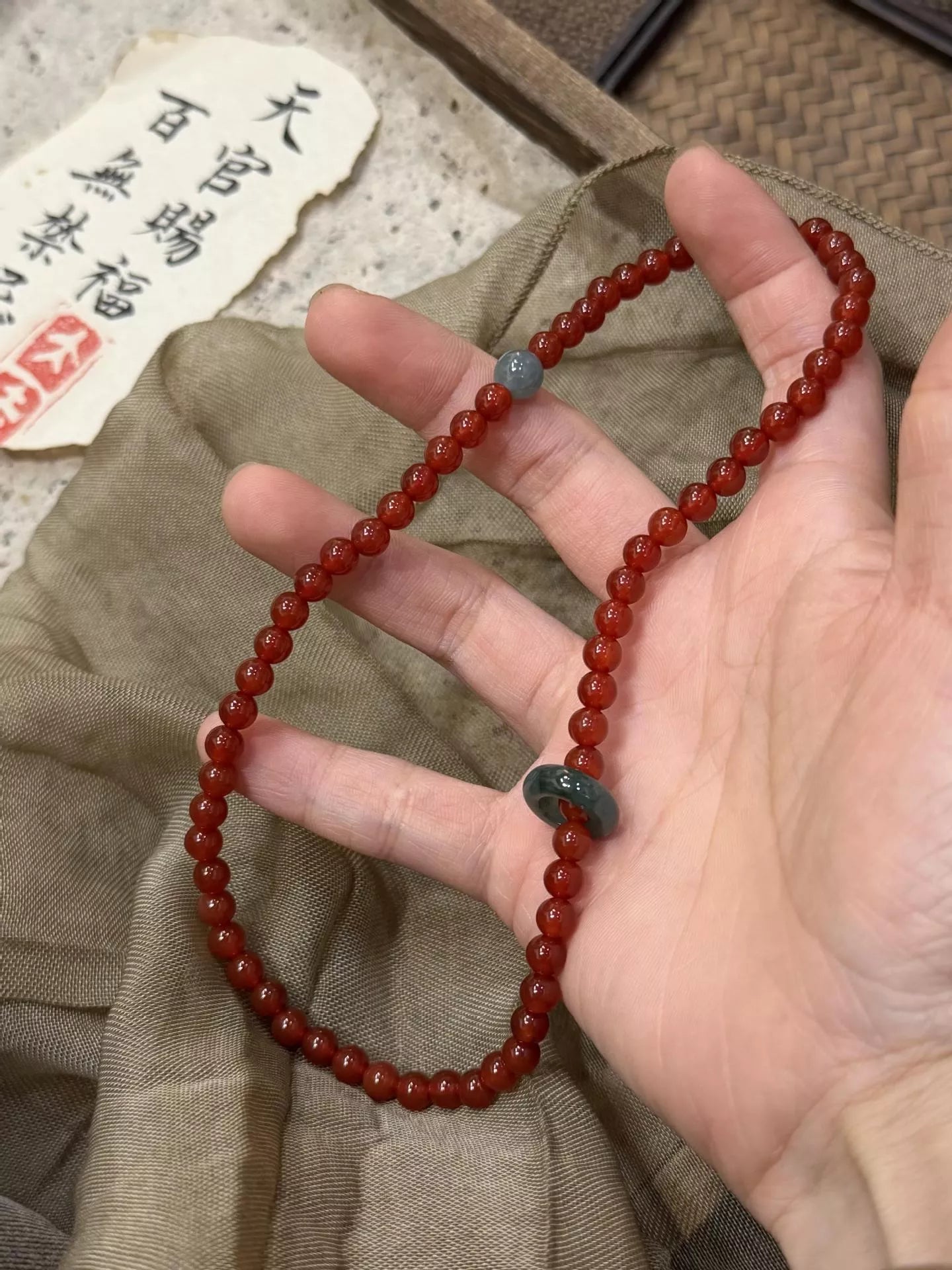 Trendsi Double Layered Agate Beaded Bracelet -