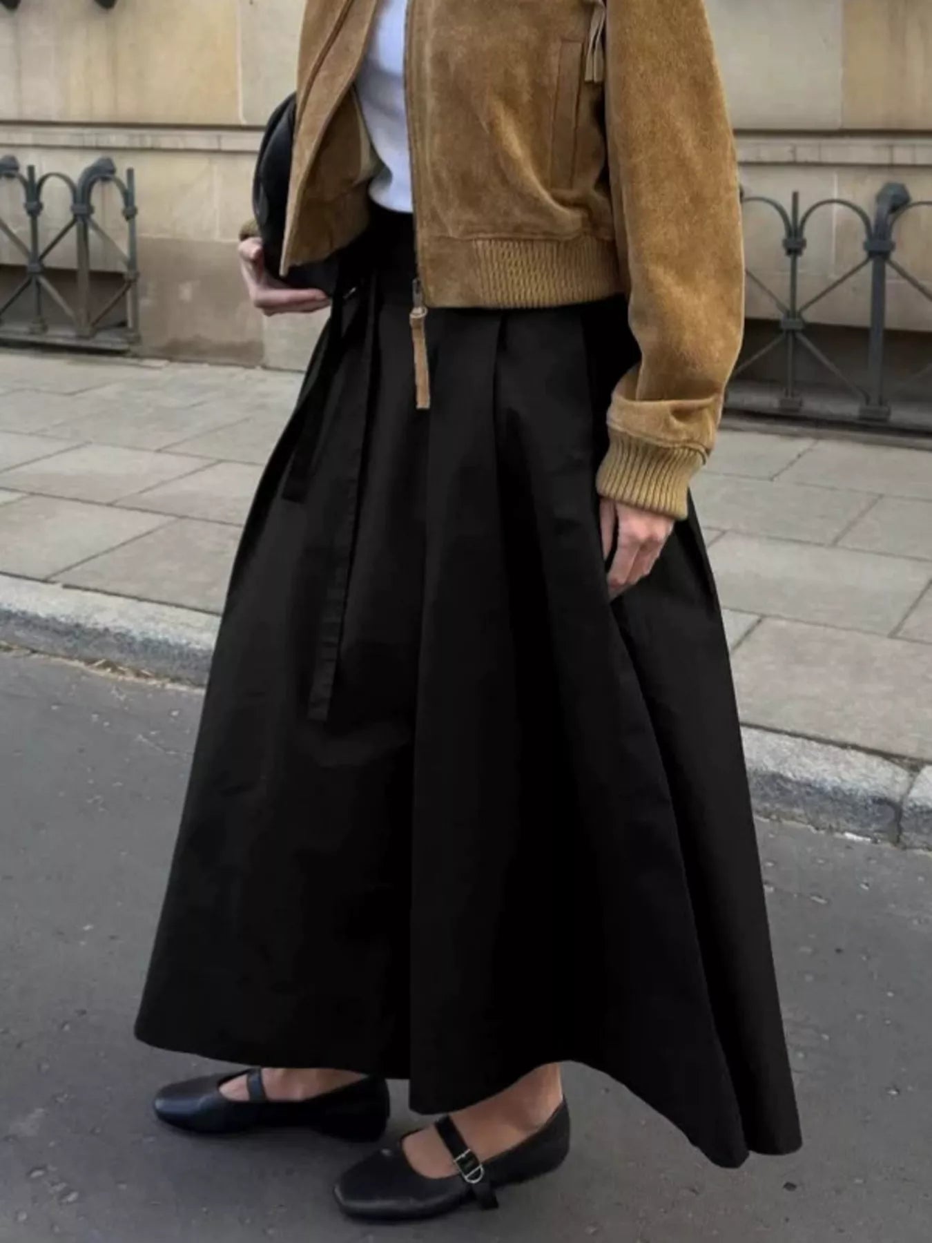 Trendsi High-Waisted A-Line Skirt -