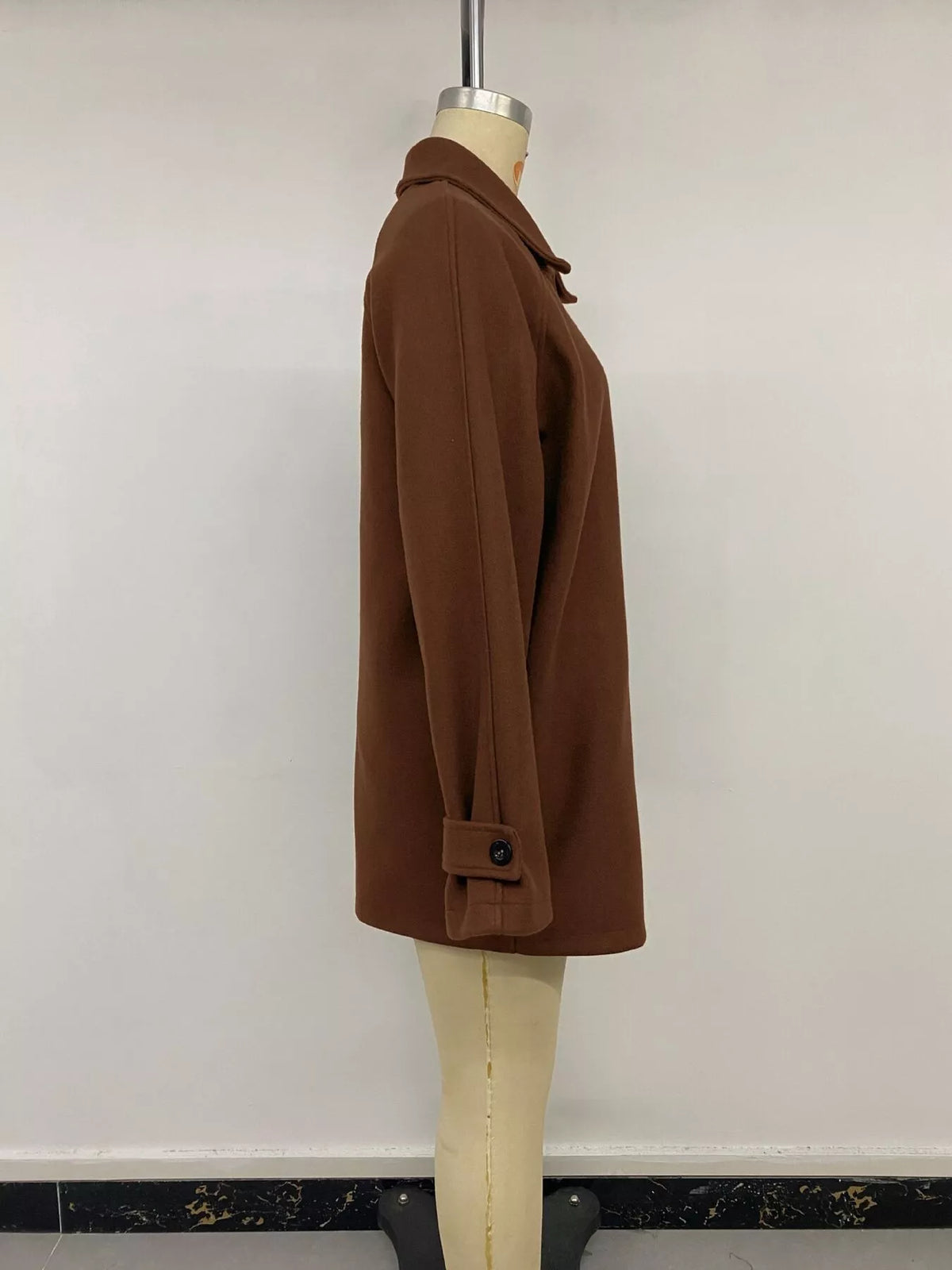 Trendsi Single-Breasted Raglan Sleeve Outerwear -