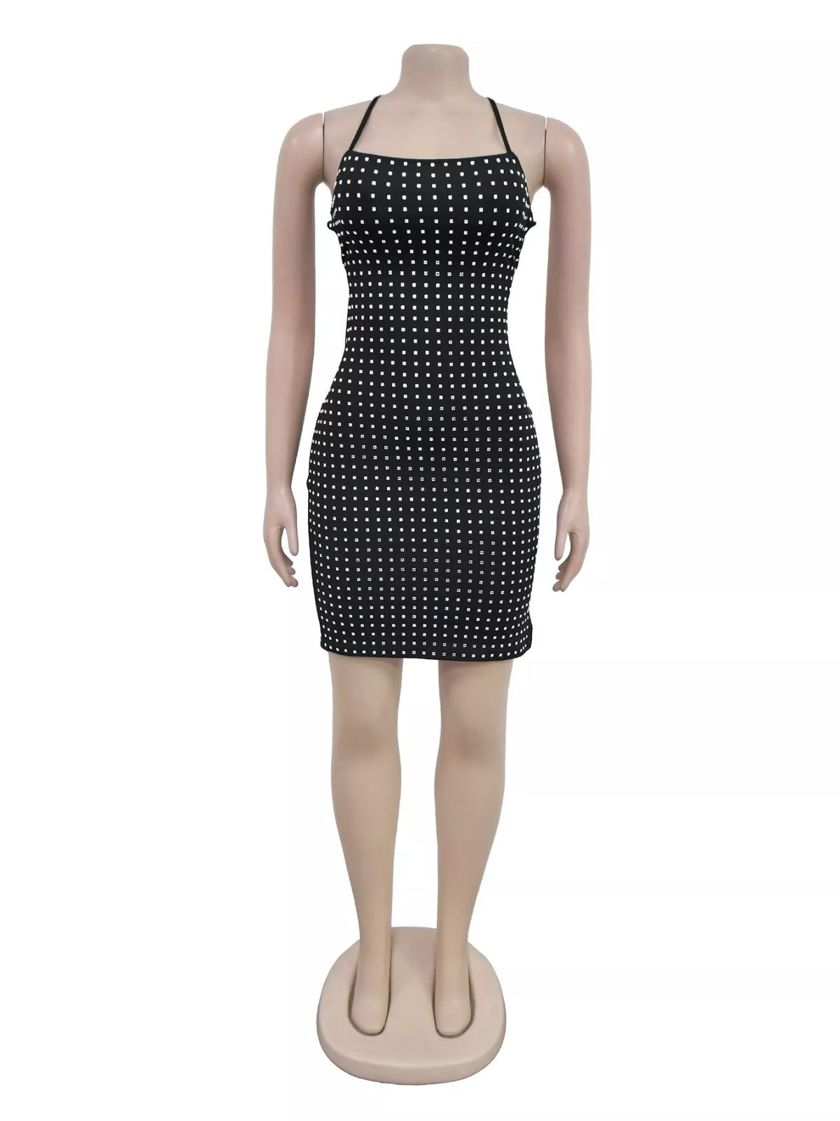 Trendsi Rhinestone Embellished Bodycon Mini Dress -
