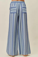 Trendsi SO ME Stripe Wide Leg Pull On Pants -