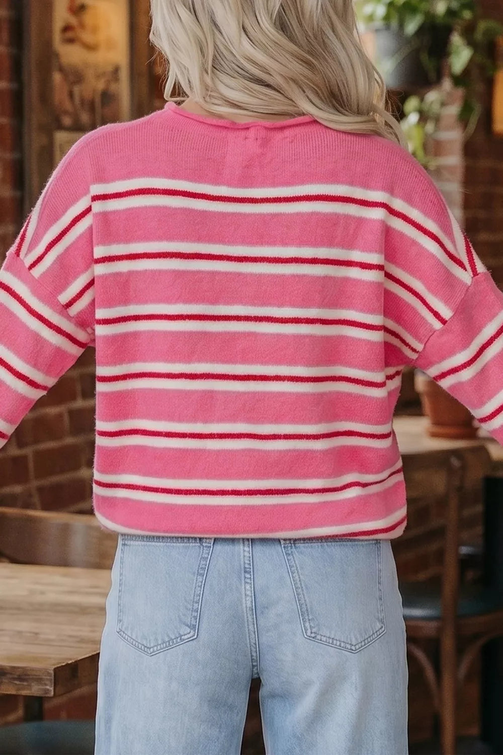 Trendsi Striped Button-Up Cardigan -
