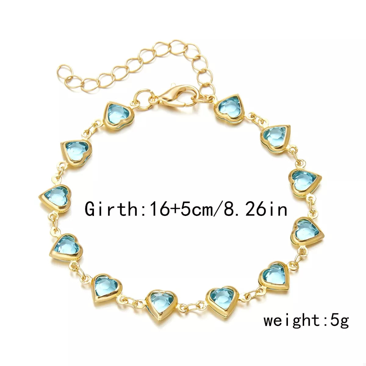 Trendsi 18K Gold-Plated Heart Bracelet -