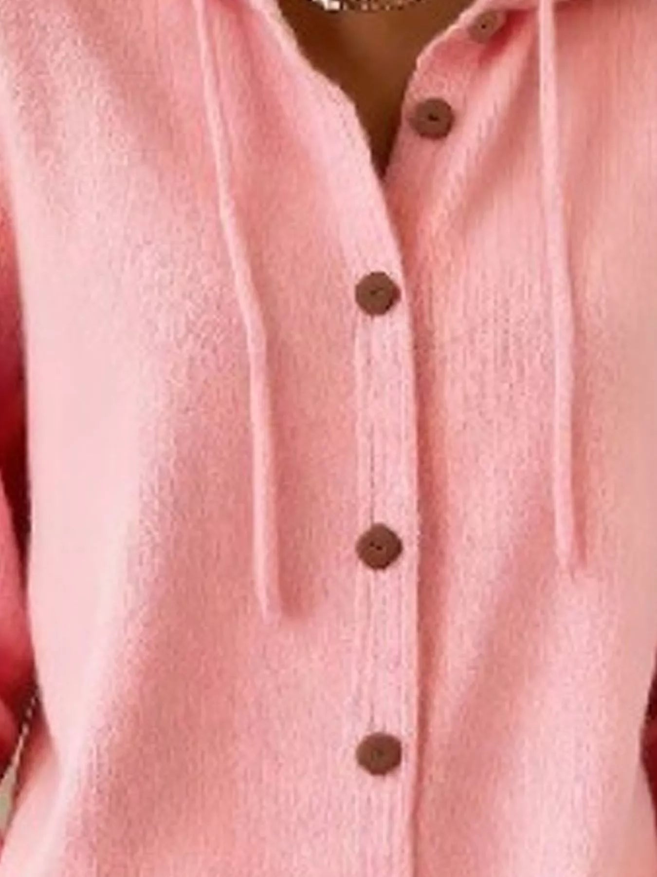 Trendsi Hooded Button-Up Cardigan -