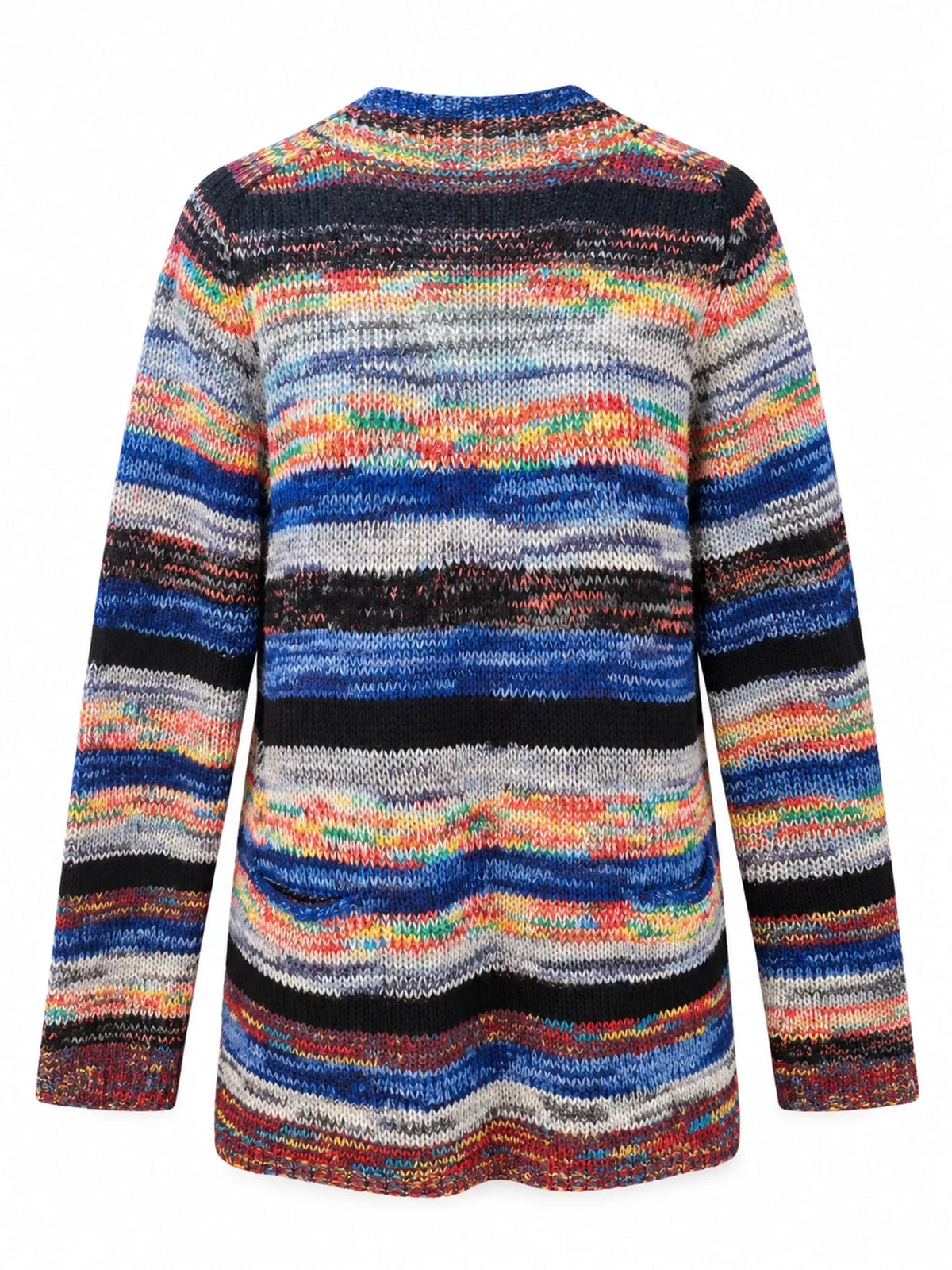 Striped cardigan, multicolor back