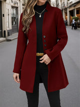 Trendsi Button Up Long Sleeve Coat -
