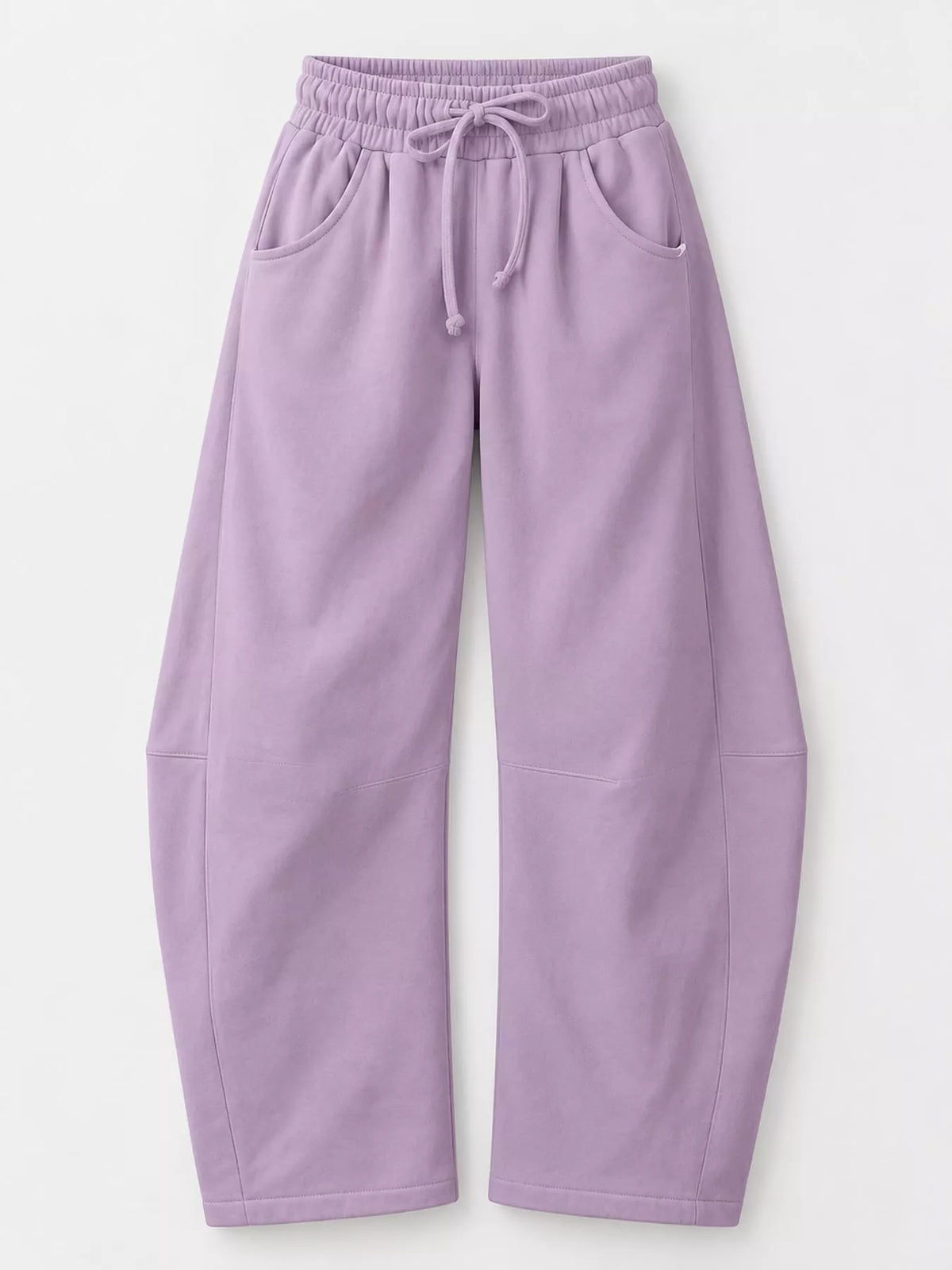 Wide-Leg Active Pants with Drawstring — garment front