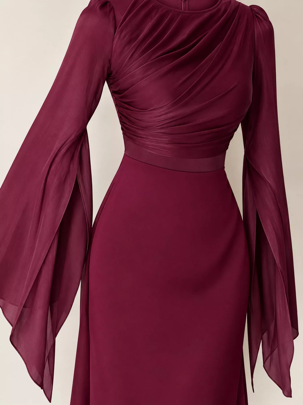 Round Neck Maxi Dress — construction details