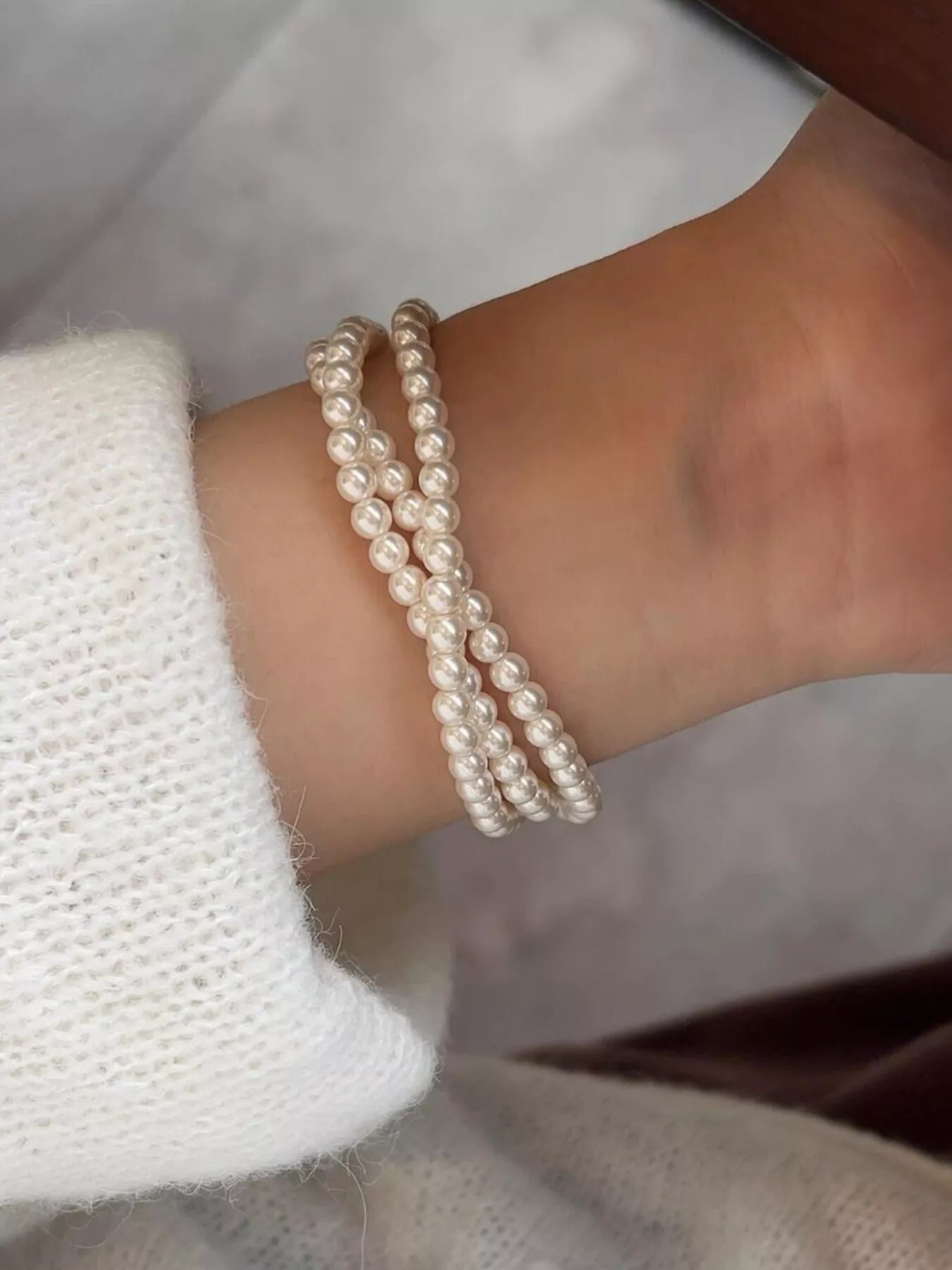 Trendsi Three Layers Pearl Bracelet -