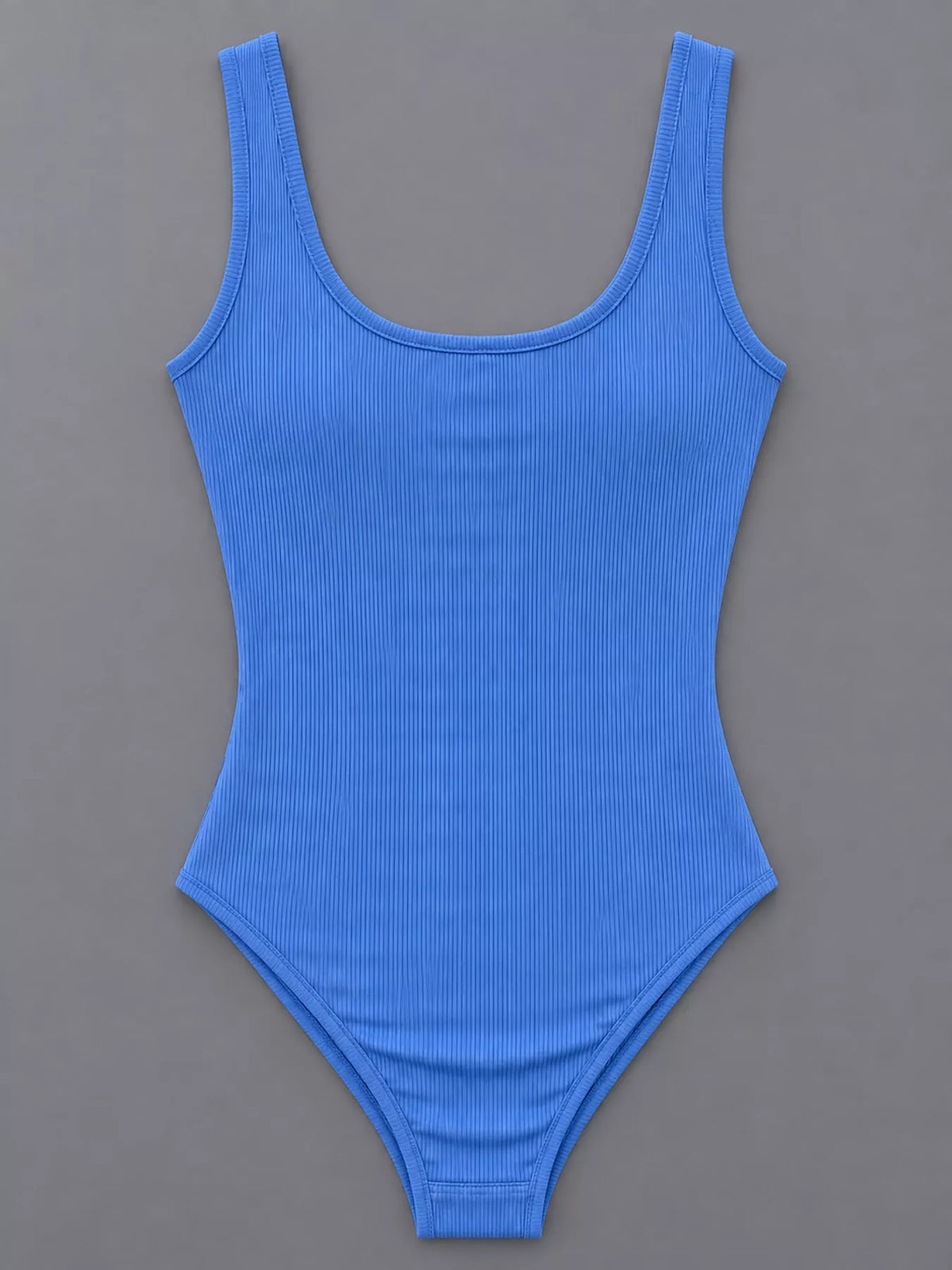 Ribbed bodysuit, blue front