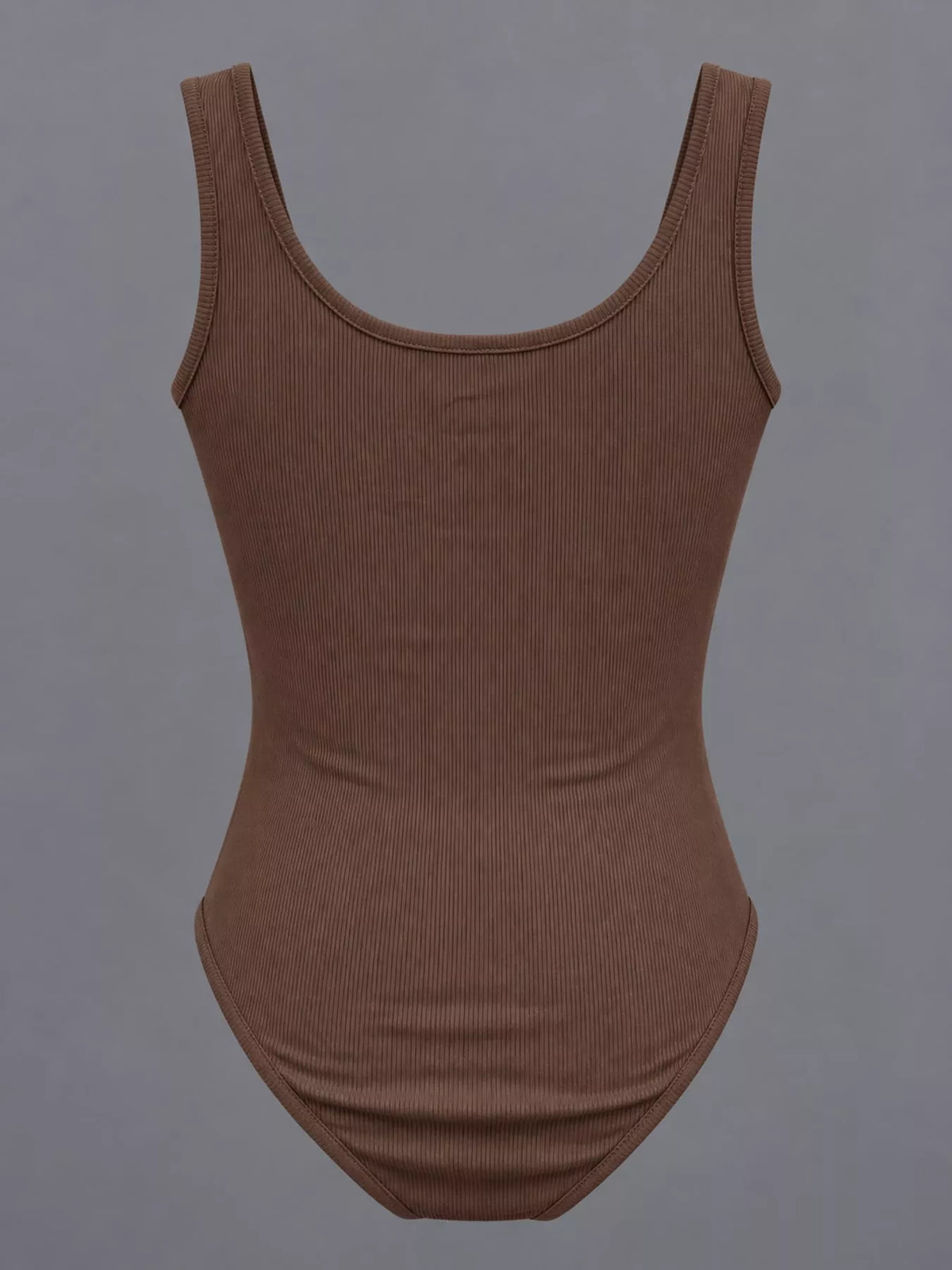 Ribbed bodysuit, brown back