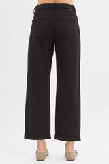 Trendsi RISEN Tummy Control Mid Rise Ankle Barrel Relaxed Baggy -