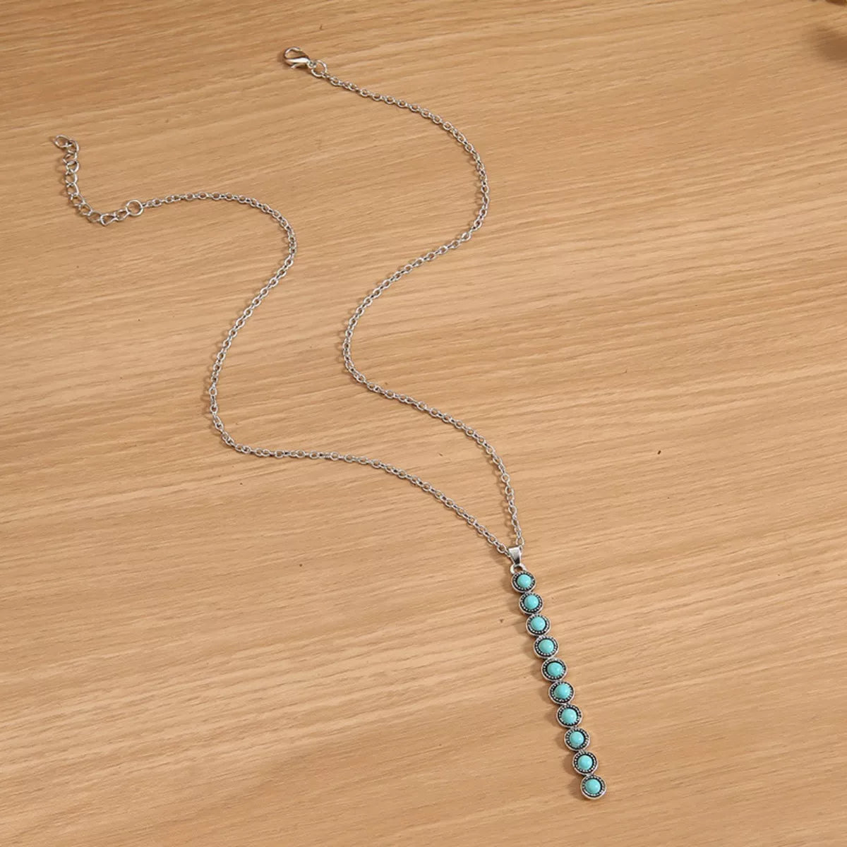 Trendsi Vintage Style Beaded Bar Necklace -