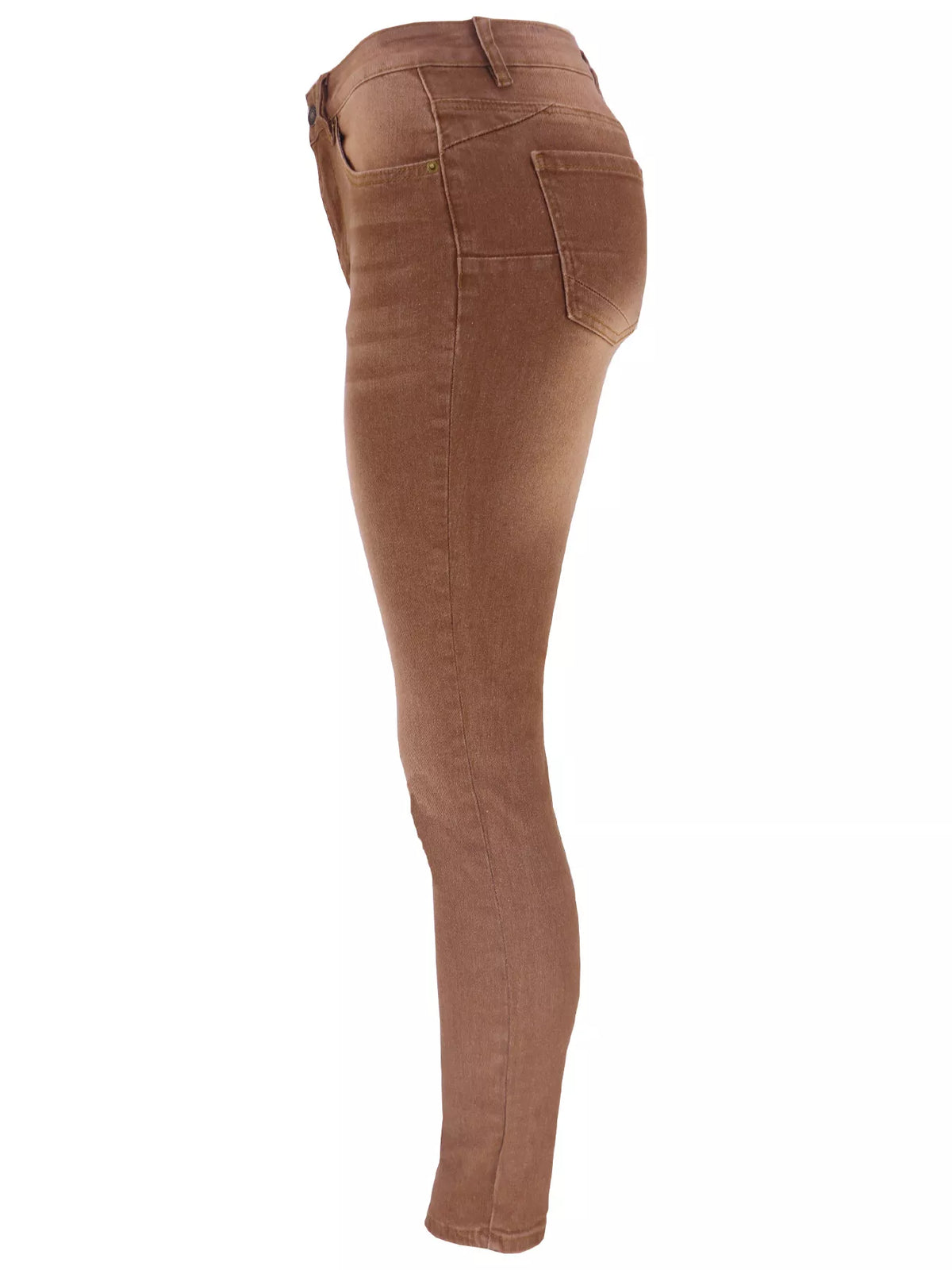 High-waisted slim-fit jeans