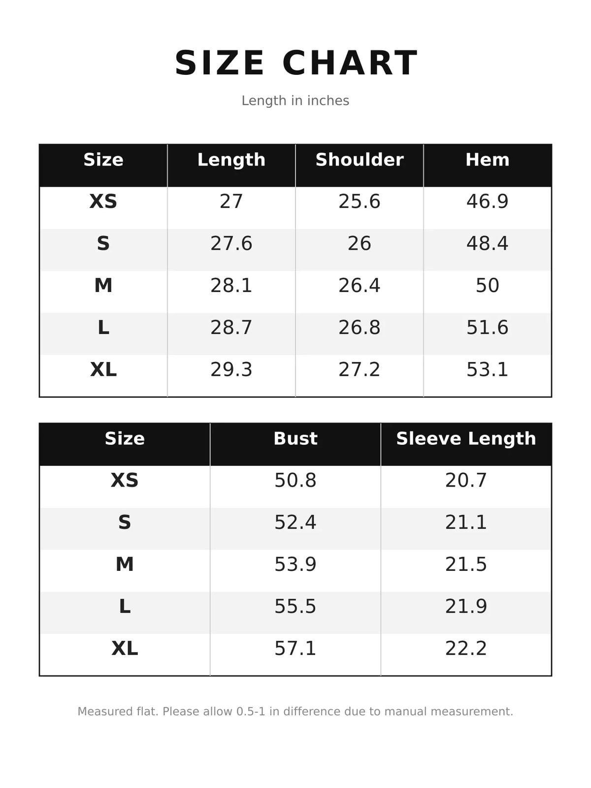 Size chart for women's belted waist button up trench jacket