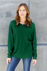 Trendsi Double Take Full Size Round Neck Long Sleeve T-Shirt -